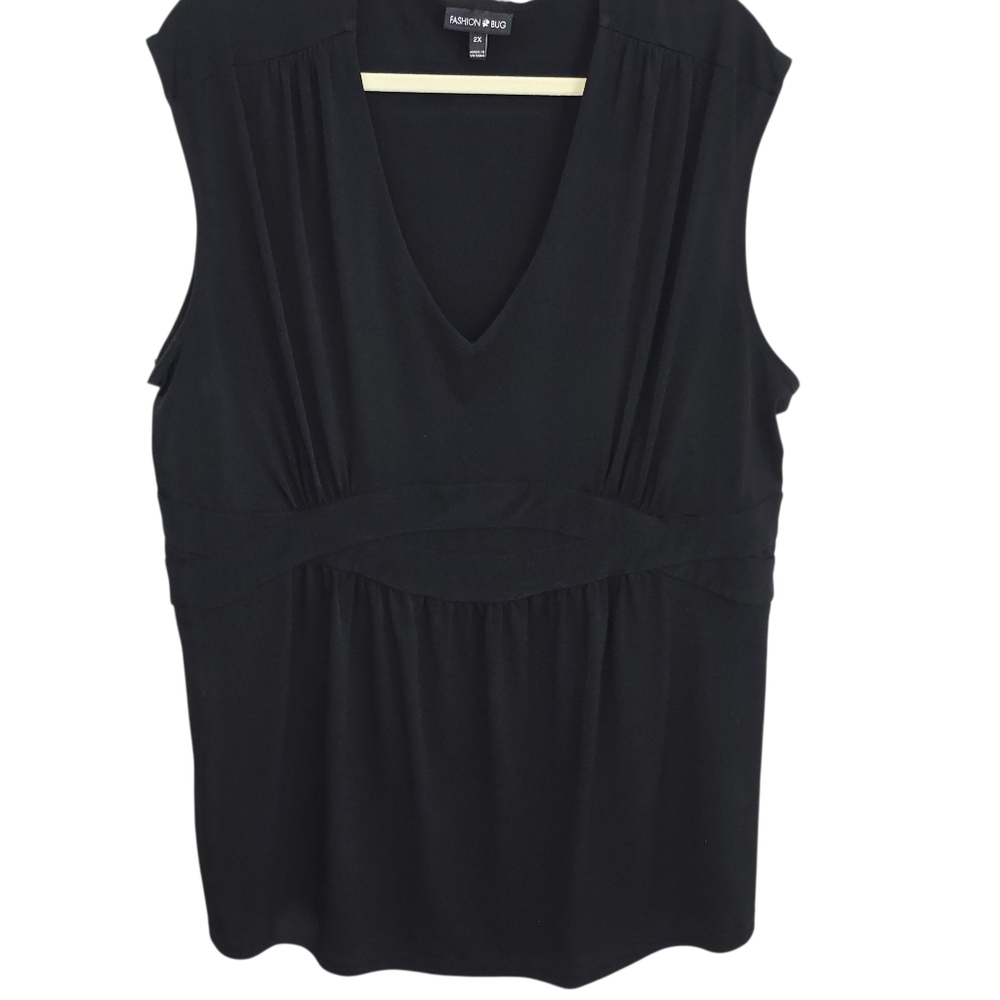 Fashion Bug Black Sleeveless Blouse, Super Soft